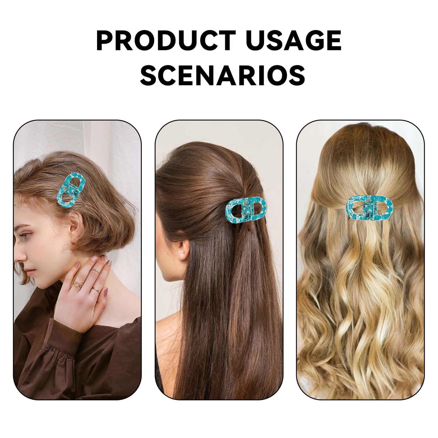 Upgrade Magnetic Hair Clips,Strong Hold Magnetic Styling Clips,Suitable for various hair types and everyday styling (A)