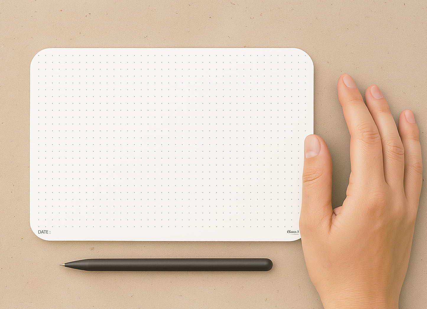 CLEVER SIGNS A5 Dot Grid Notepad – 2 Pack (5.8" x 8.3") – Medium Dotted Memo Desk Pads, Premium Paper with Cardboard Back Support – Mouse Pad Notepad, Ideal for Note-Taking, Planning, Sketching & Journaling