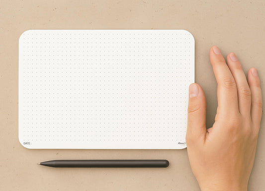 CLEVER SIGNS A5 Dot Grid Notepad – 2 Pack (5.8" x 8.3") – Medium Dotted Memo Desk Pads, Premium Paper with Cardboard Back Support – Mouse Pad Notepad, Ideal for Note-Taking, Planning, Sketching & Journaling