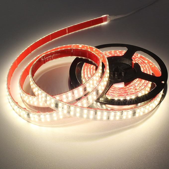 LED Rope Lights AC 110V LED Strip Lights Outdoor Waterproof 32.8ft 240LEDs/m 4000K White Lightings IP65 Cuttable Tape Lights for Indoor Closet Kitchen Cabinet Lights