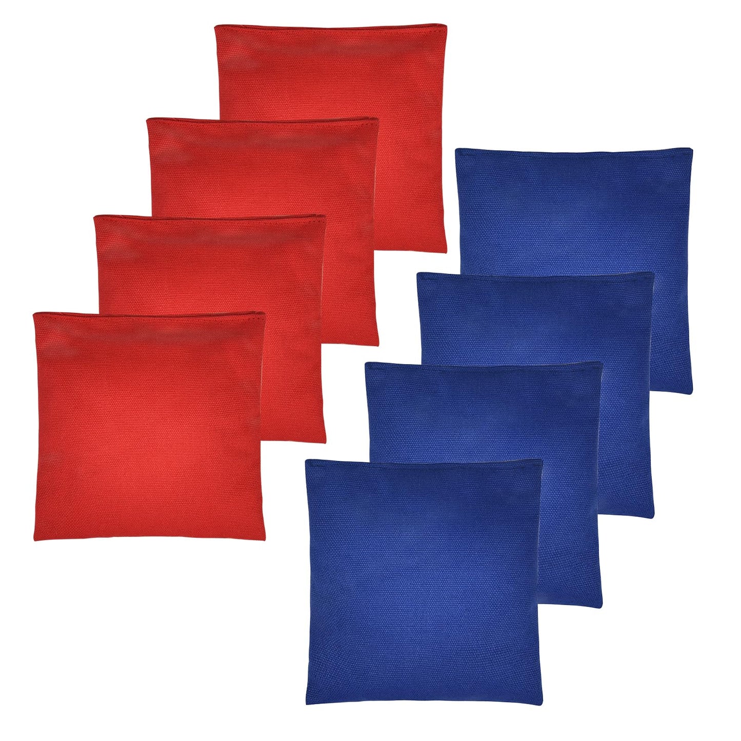 yaaduo Set of 8 Regulation Cornhole Bags Double Sided, Weather Resistant Bean Bags for Cornhole Toss Game, Corn Hole Beans Bags with Tote Bag (Red/Blue)