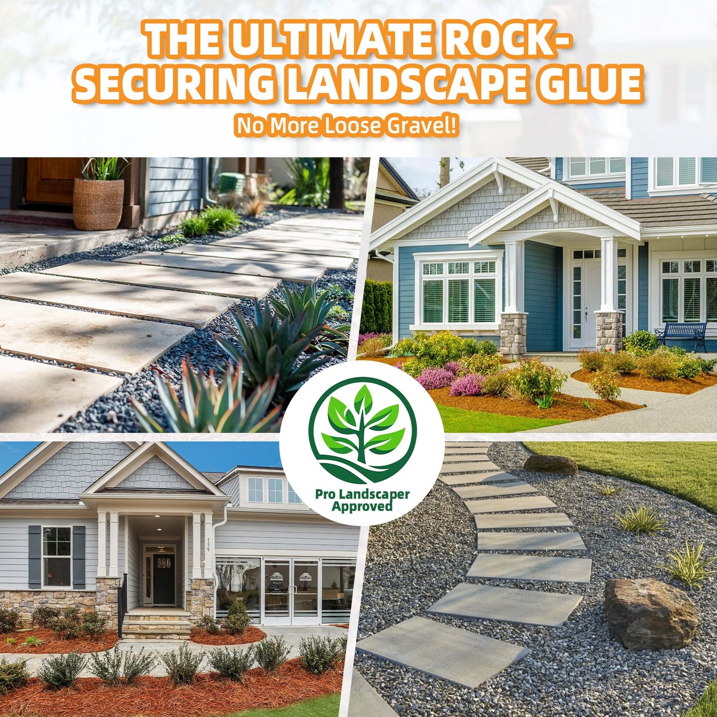 Shabebe Rock Glue for Landscaping with Sprayer 27oz, Ready-to-Use Mulch & Gravel Binder, Fast-Dry No Dilution, Weather-Resistant Spray Rock Glue for Garden Beds, Pea Gravel & Small Stone