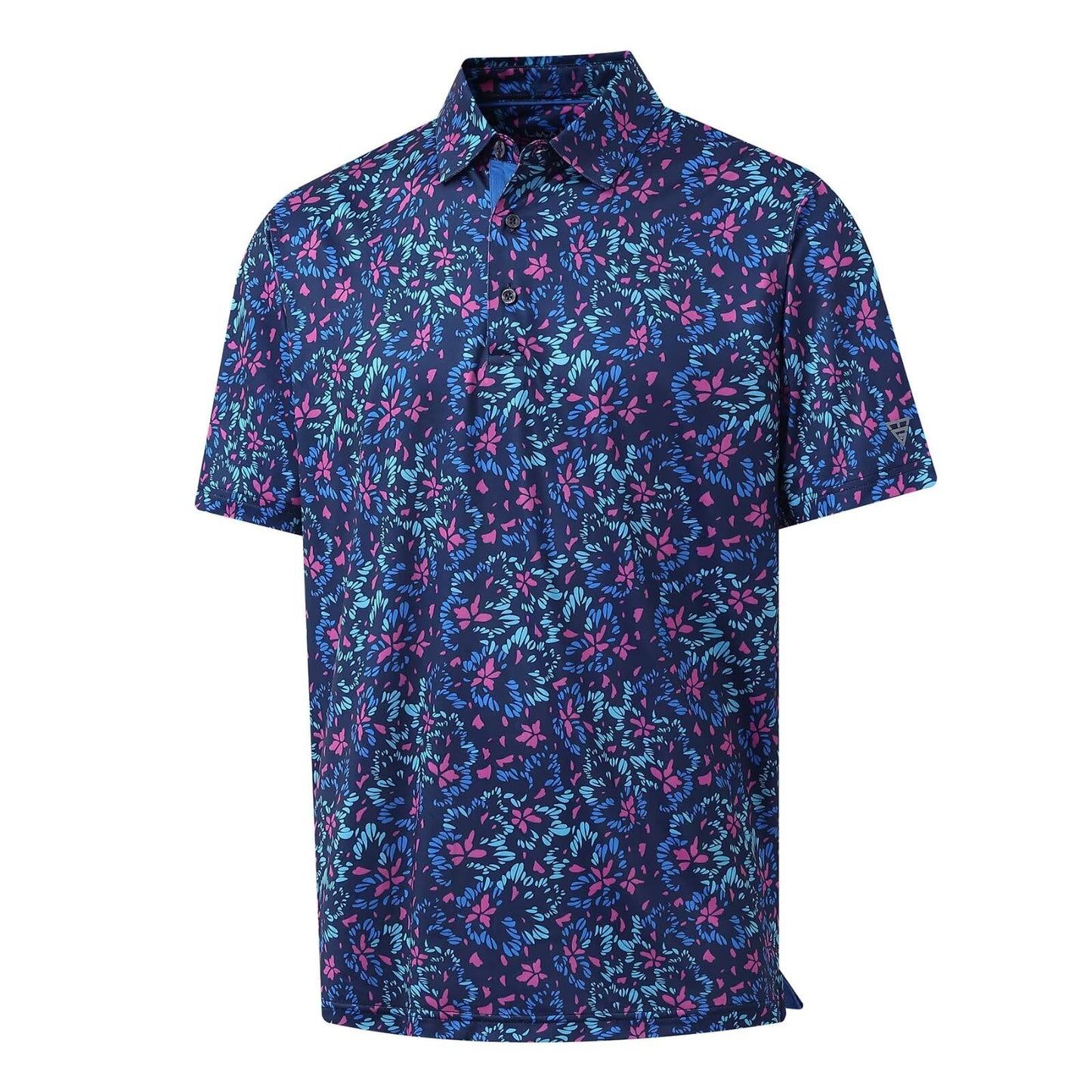 M MAELREG Polo Shirts for Men Quick Dry Fit Short Sleeve Performance Moisture Wicking Print Men’s Golf Shirts