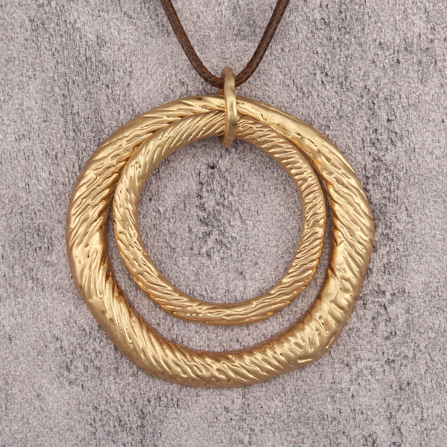 joymiao Long Boho Necklace for Women Funky Boho Pendant Necklace Chunky Gold Double Pendant Vintage Hippie Jewelry