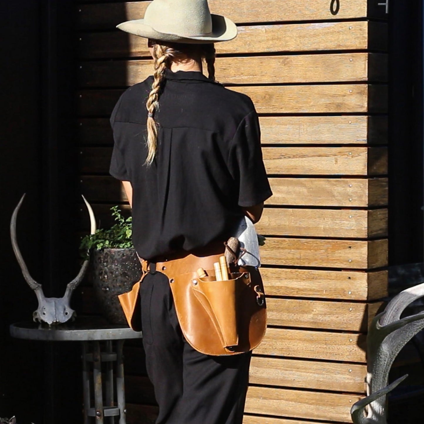 Leather Garden Tool Belt -Gardening Holster -Gift for Gardeners, Florists