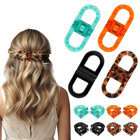 Magnetic Hair Clips, Strong Hold No-Slip Magnetic Hair Styling Clips, Clip No Crease Hair Types Strong Hold, Seamless 2-in-1 Design for Easy Everyday Hairstyles (New-4pcs)