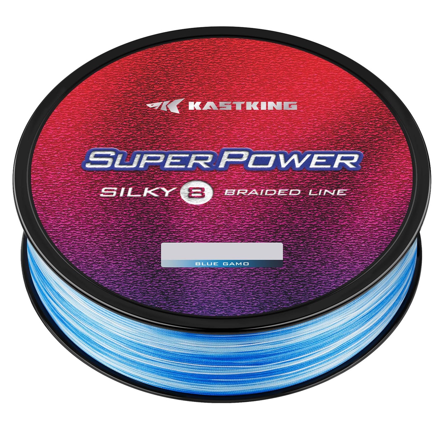 KastKing Superpower Silky8 Braided Fishing Line, Blue Camo, 8 Strands, 8 LB, 150 Yds