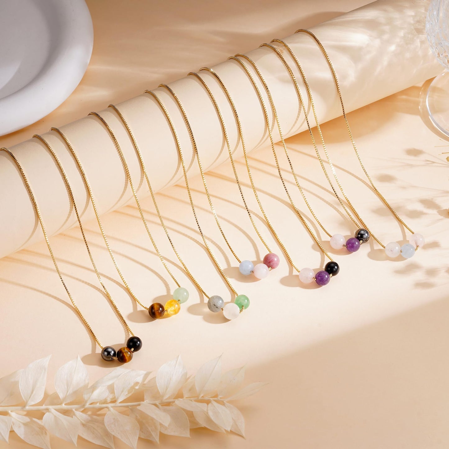 Suarlly Healthy Pregnancy Gifts Natural Stone Necklace for Pregnant Women Pregnancy Gifts for New Expecting Mom Mothers Day Jewelry Gift