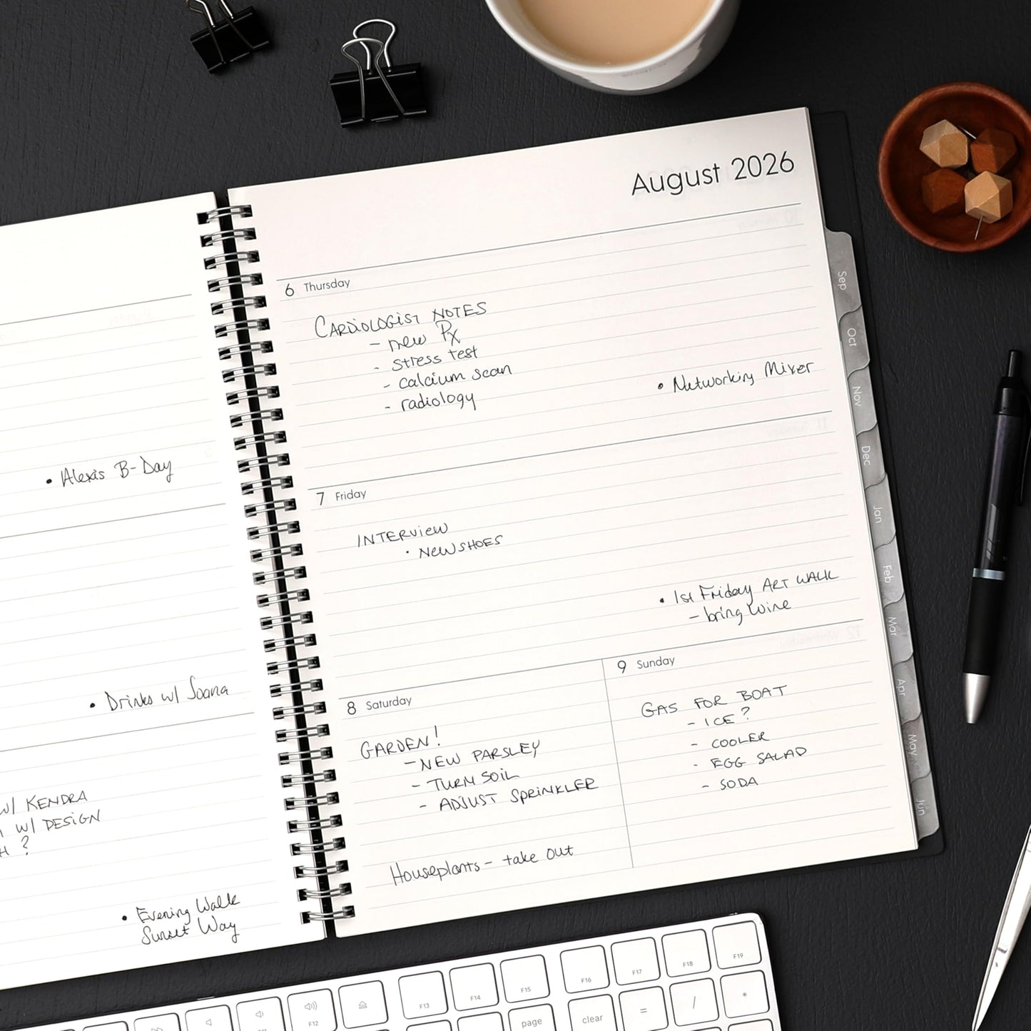 Blue Sky 2026-2027 Weekly and Monthly Academic Year Planner Calendar, July 2026 - June 2027, 8.5" x 11", Flexible Cover, Wirebound, Laminated Tabs, Enterprise