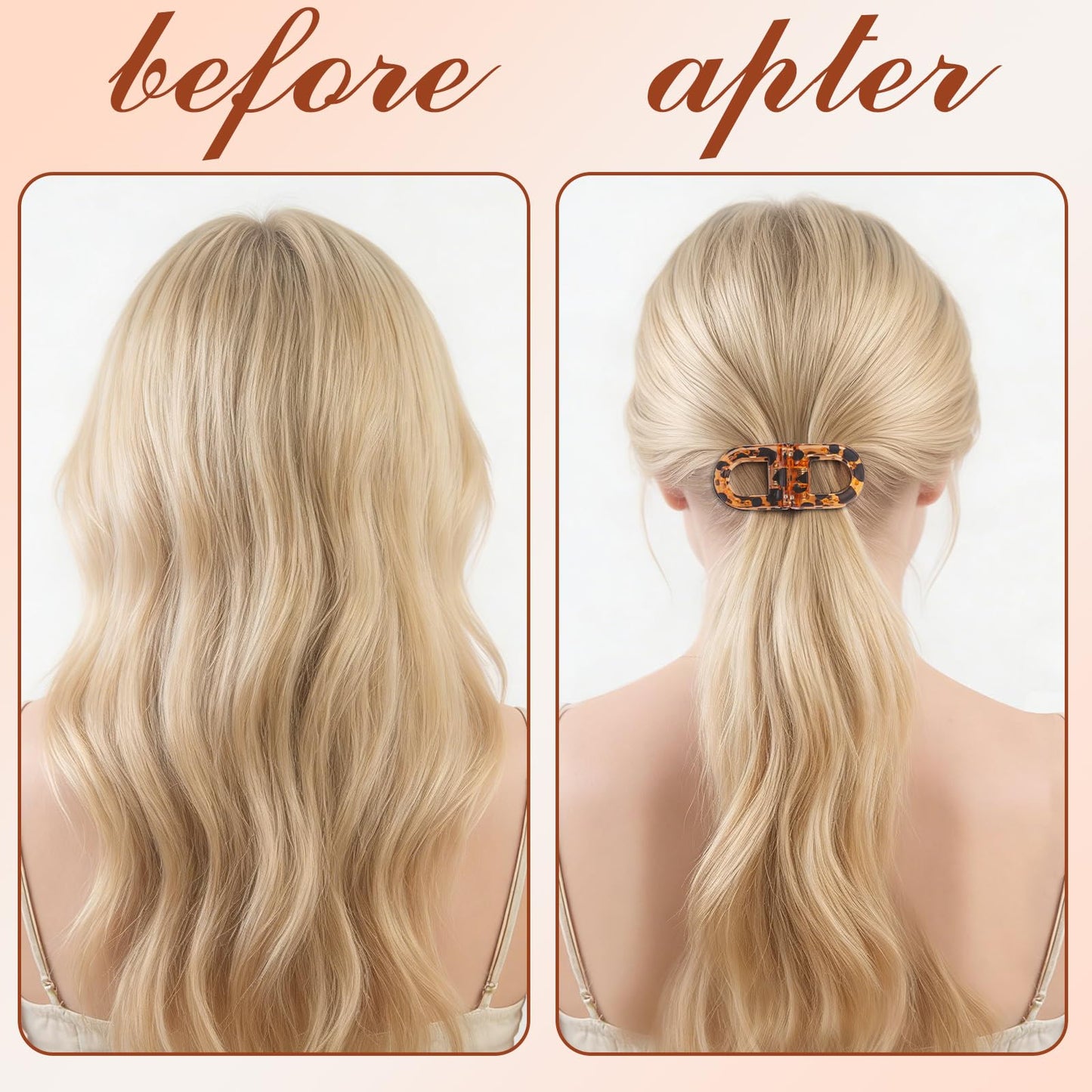 2-Pack Magnetic Hair Clips - Strong Hold Non-Slip Styling Clips, Lightweight & Fashionable, Seamless 2-in-1 Design for Easy Everyday Hairstyles, Secure Grip, Suitable for All Hair Types