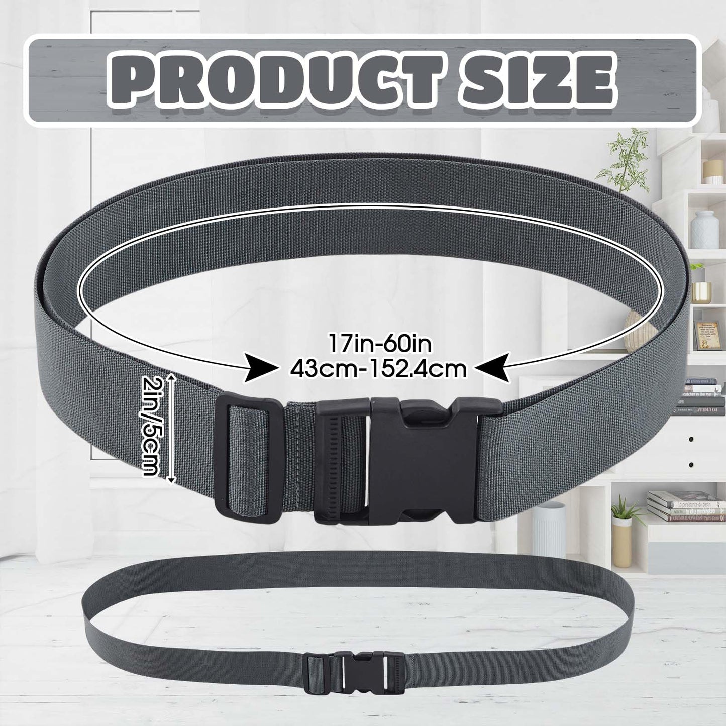 Wowangce 2 Pack Mattress Moving Straps, Adjustable Packing Straps with Buckles for Mattress Storage or Moving, Fits Twin & Full (60" x 2")