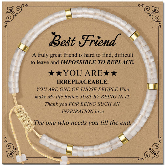 ZOKCC Friendship Bracelet Gifts for Women: Inspirational Natural Stone Bracelet for Women - Birthday Christmas Day Graduation Gifts for Friend, Sister, Bestie, BFF