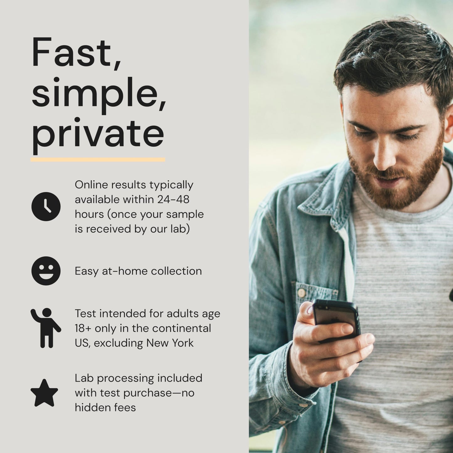 Simple HealthKit At-Home Common STD Test Kit for Chlamydia, Gonorrhea & Trichomoniasis - Tests for the Most Common STDs - Free Follow-Up/Telehealth & High Quality Lab Results