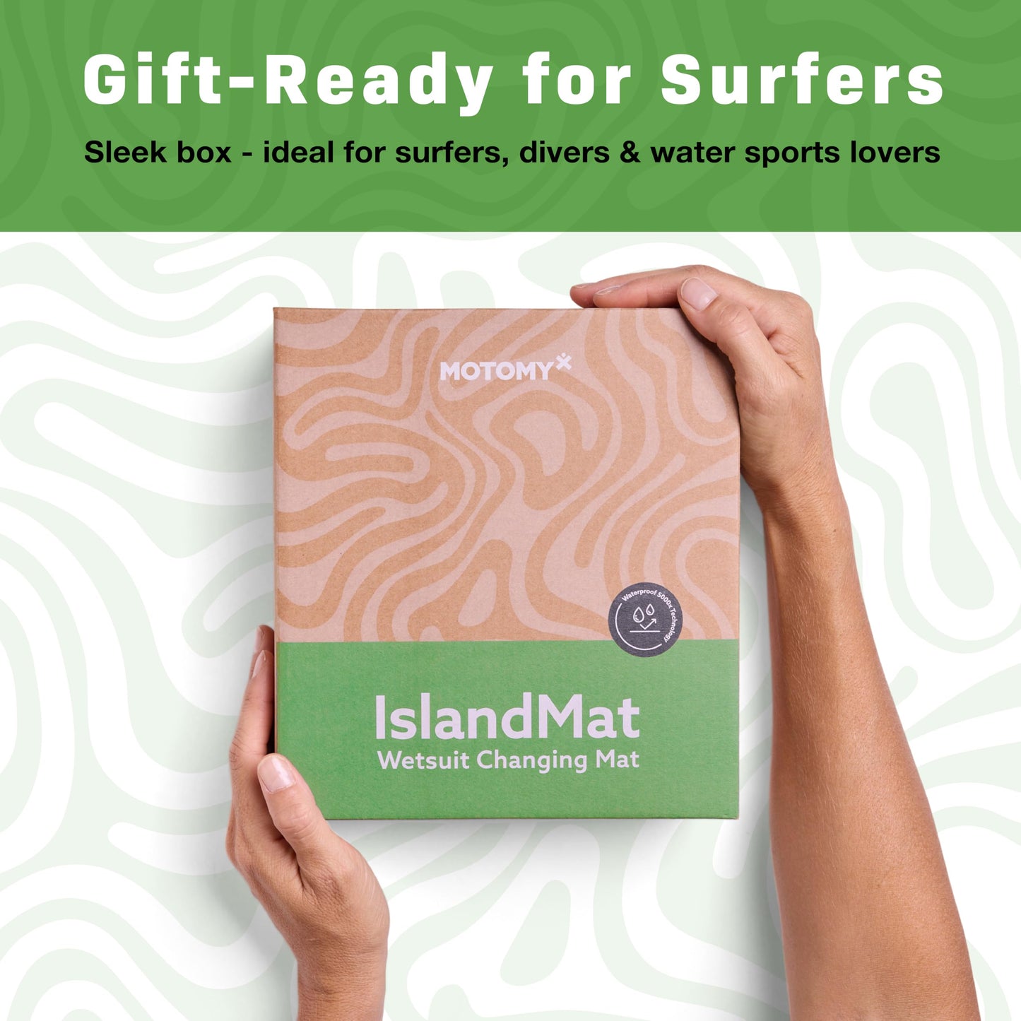 IslandMat Wetsuit Changing Mat; Compact 2-in-1 Wetsuit Bag with Waterproof 5000X Tech; Keep You & Surfing Accessories Clean; Keep Your Car Clean & Dry; Surf Gift for Water Sports, Scuba & Diving