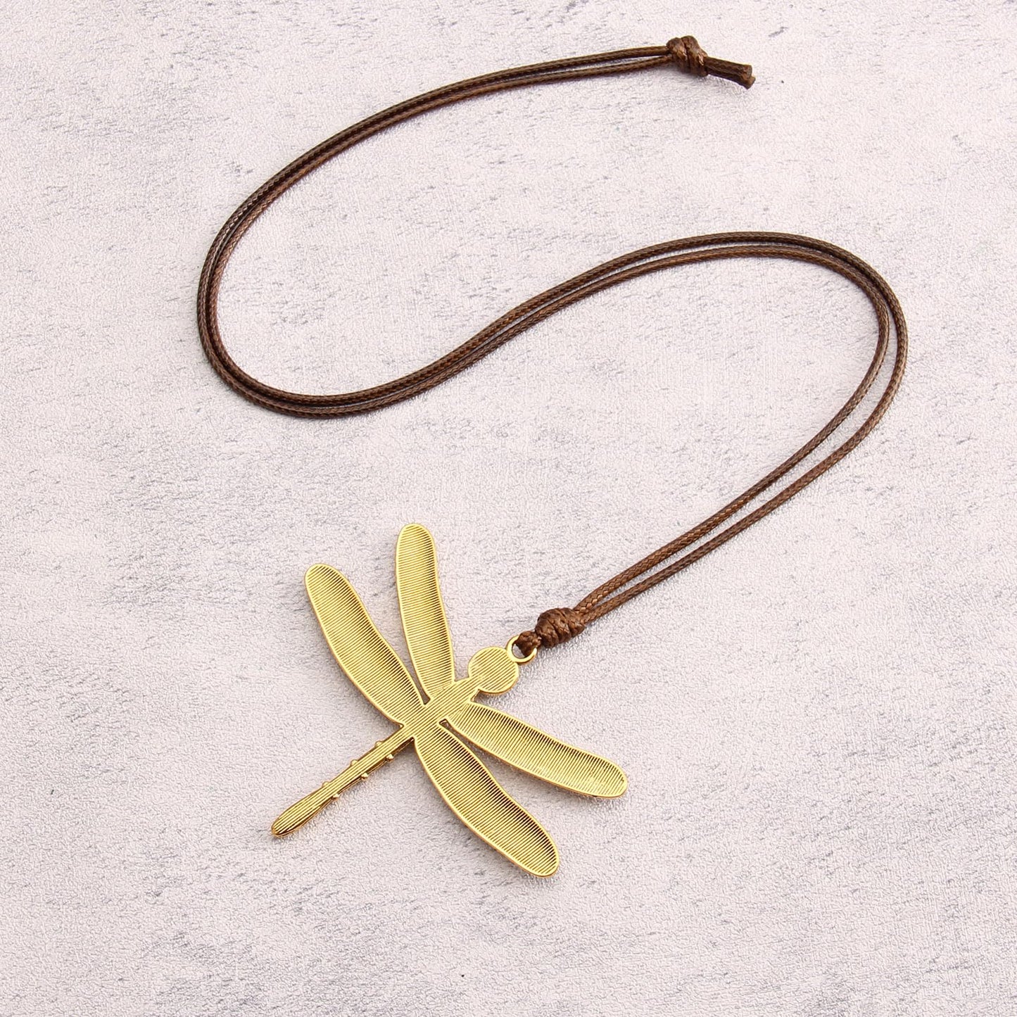 joymiao Dragonfly Necklace Gold Leather Necklace for Women Bohemian Necklace Turquoise Jewelry Cord Necklaces With Pendant Animal Necklaces for Girls