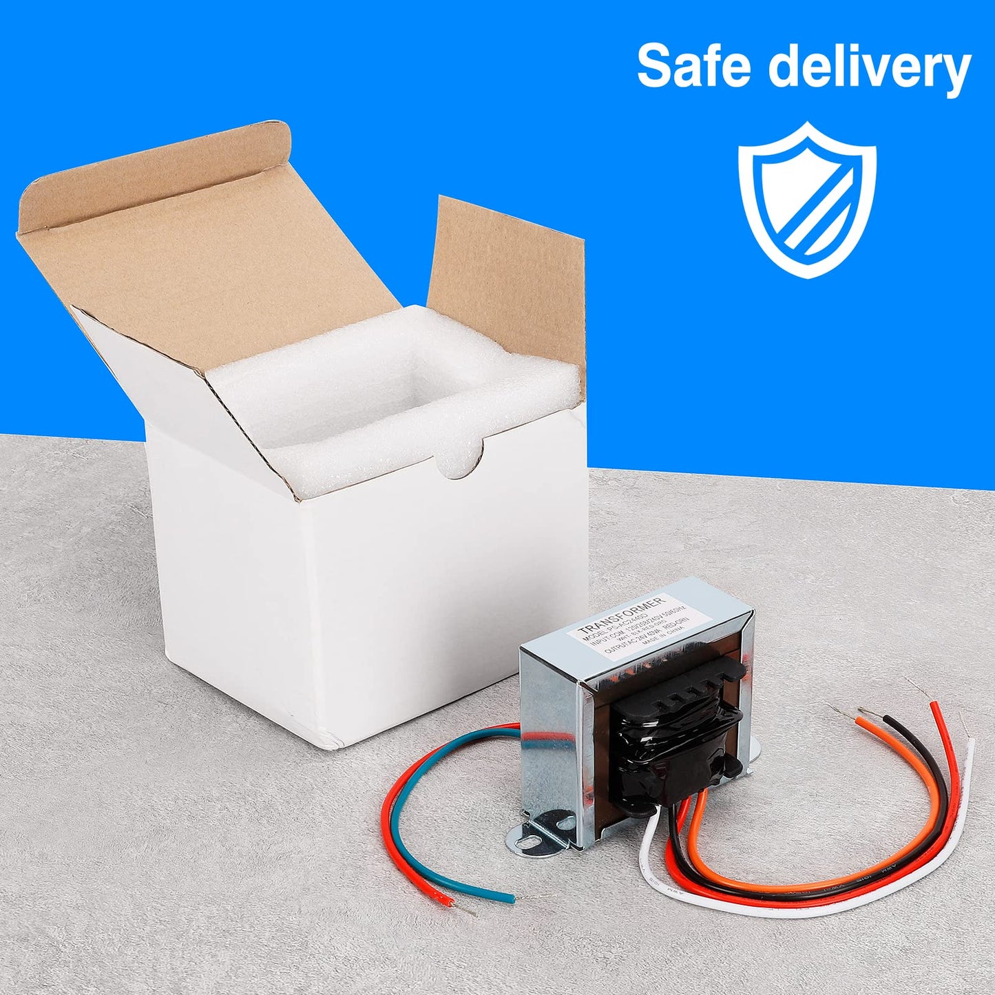 24V 40VA Control Transformer, Primary 120/208/240V, Secondary 24V Isolation Transformer with Foot Mount for HVAC Furnace Multi Tap