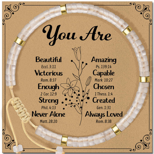 ZOKCC Inspirational Gifts Bracelets for Women Healing Natural Stone Bracelets - Get Well Soon Gifts for Women Best Friends Sister - Life is Tough But So are You Bracelet