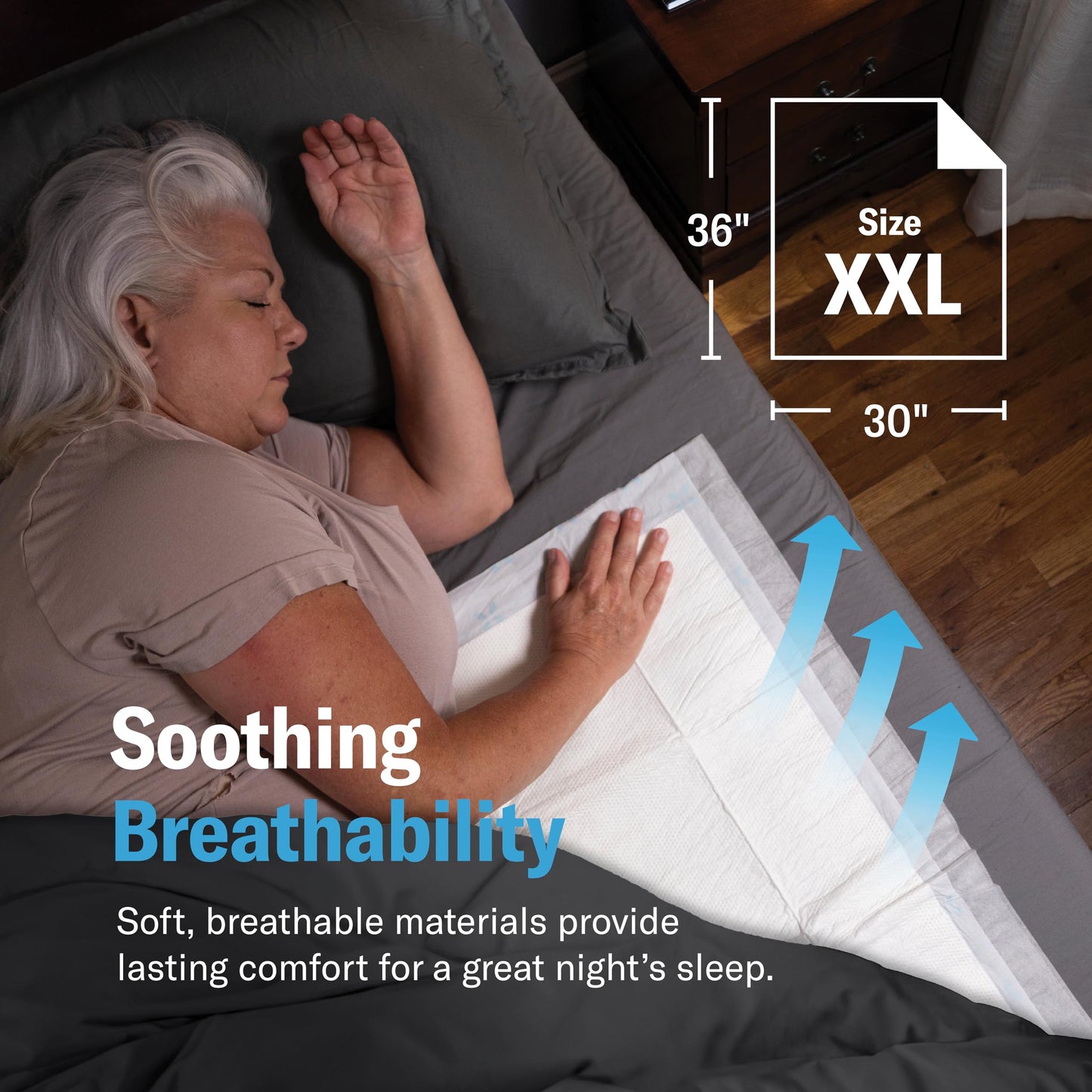 Chucks® MAX Hospital Bed Pads Disposable Adult 30 x 36 Breathable Incontinence Pads - XX-Large Pee Pads for Adults - Heavy Duty 10X Absorbency Underpads - 400 Lbs. Patient Repositioning [26 Count]