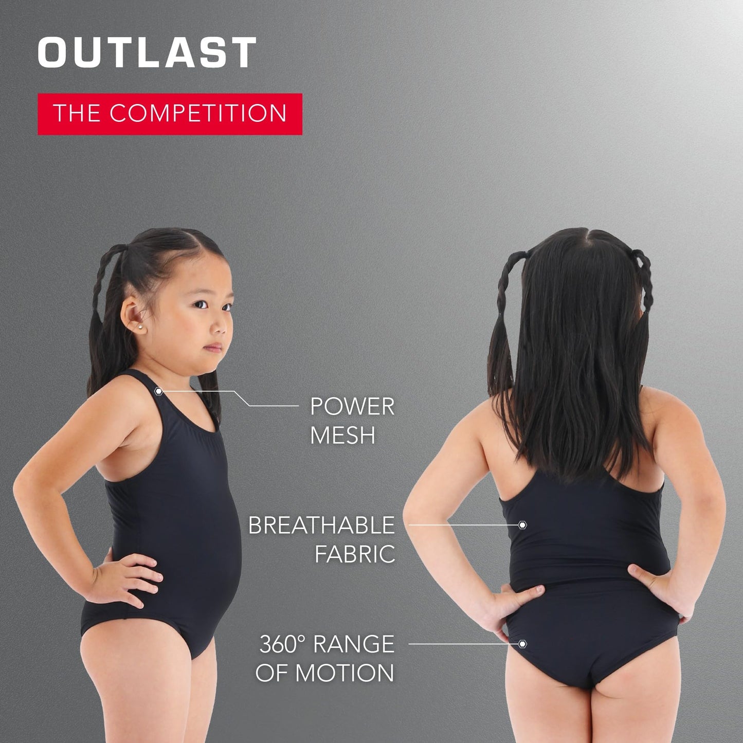 TYR Durafast Lite Ella Maxfit Girls' One Piece Swimsuit - Active Swimwear Designed for Durability and Comfort - Durfast Lite Fabric, UPF 50+, Fully Lined - Navy, Large