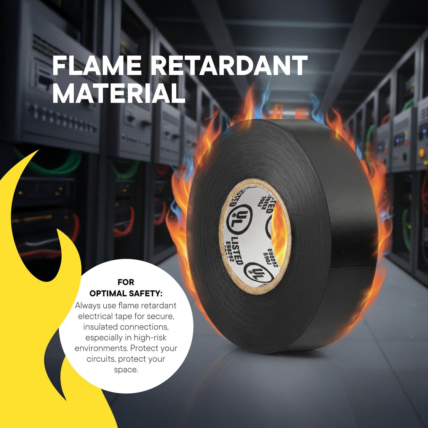 TAPEWELL Black Electric Tape, Professional Grade 3/4 inch x 66ft, PVC Electrical Insulating Tape for All Weather, U/L Approved, Waterproof, Home Improvement Electrical Equipment, Pack of 20