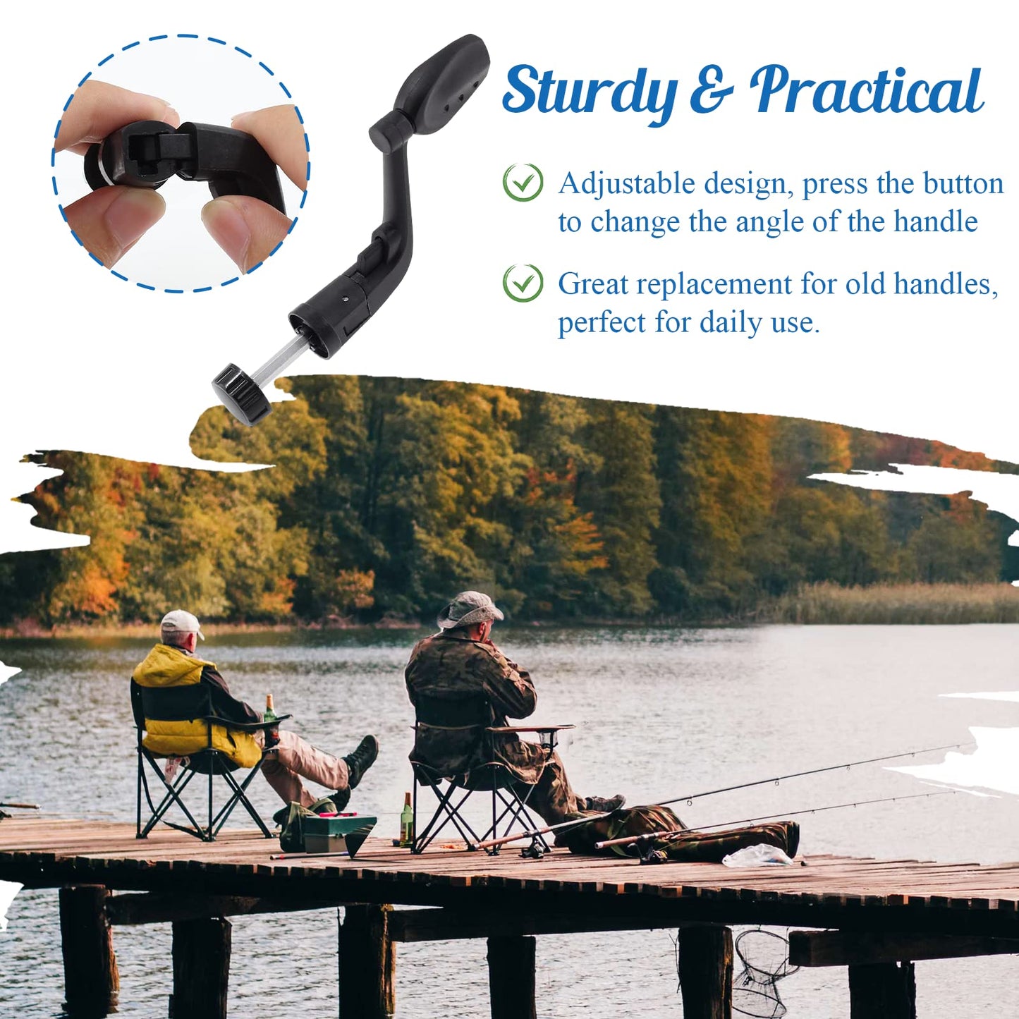 Cionyce 3 PCS Plastic Power Handle Fishing Reels Spinning Handle