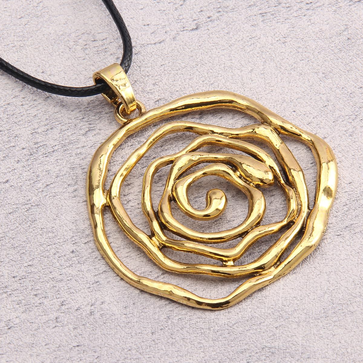 joymiao Boho Necklaces for Women Gold String Necklace With Pendant Layered Leather Rope Necklace Vintage Sweater NecklaceS for Women Wife Gifts