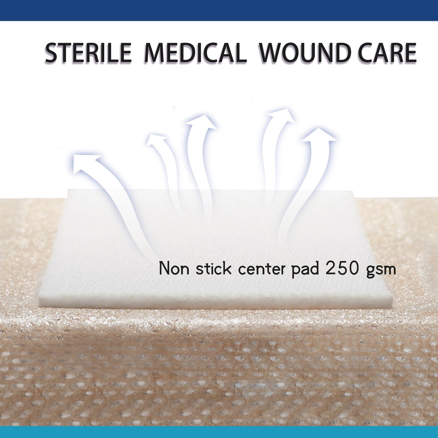 JJZEN KEAR 4"X6" 20 PCS Extra Large Sterile Nude Island Dressing Bandage for Wound - Self-Adhesive Boarded Gauze Pads - Latex Free - Medical Grade (Nude, 4"X6"-20PCS)