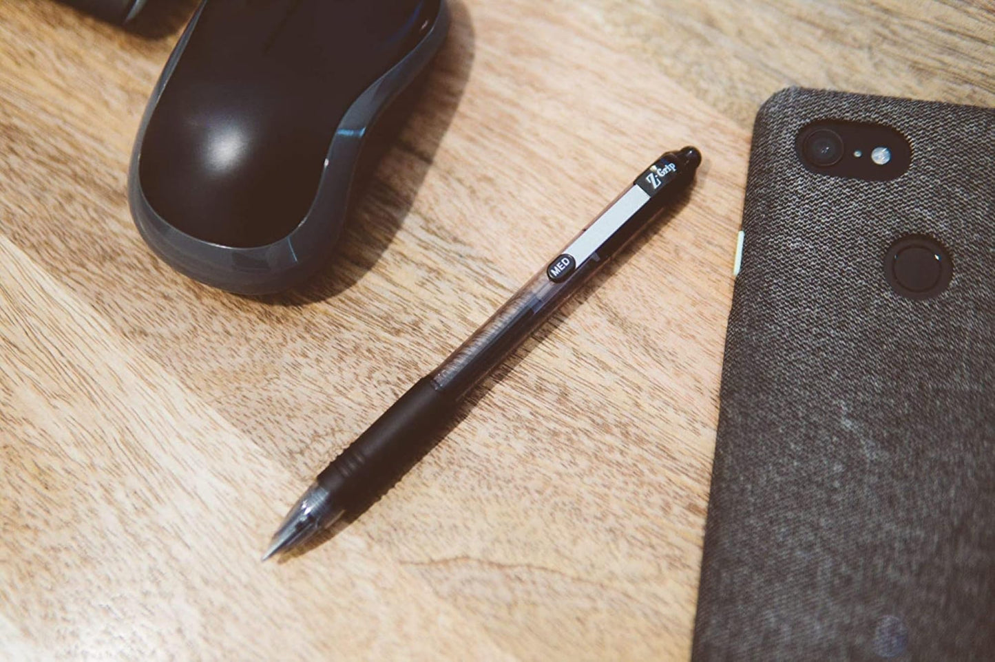 Zebra Z-grip Ballpoint Pens - Black Retractable Fine Point 0.7mm, Pack of 40
