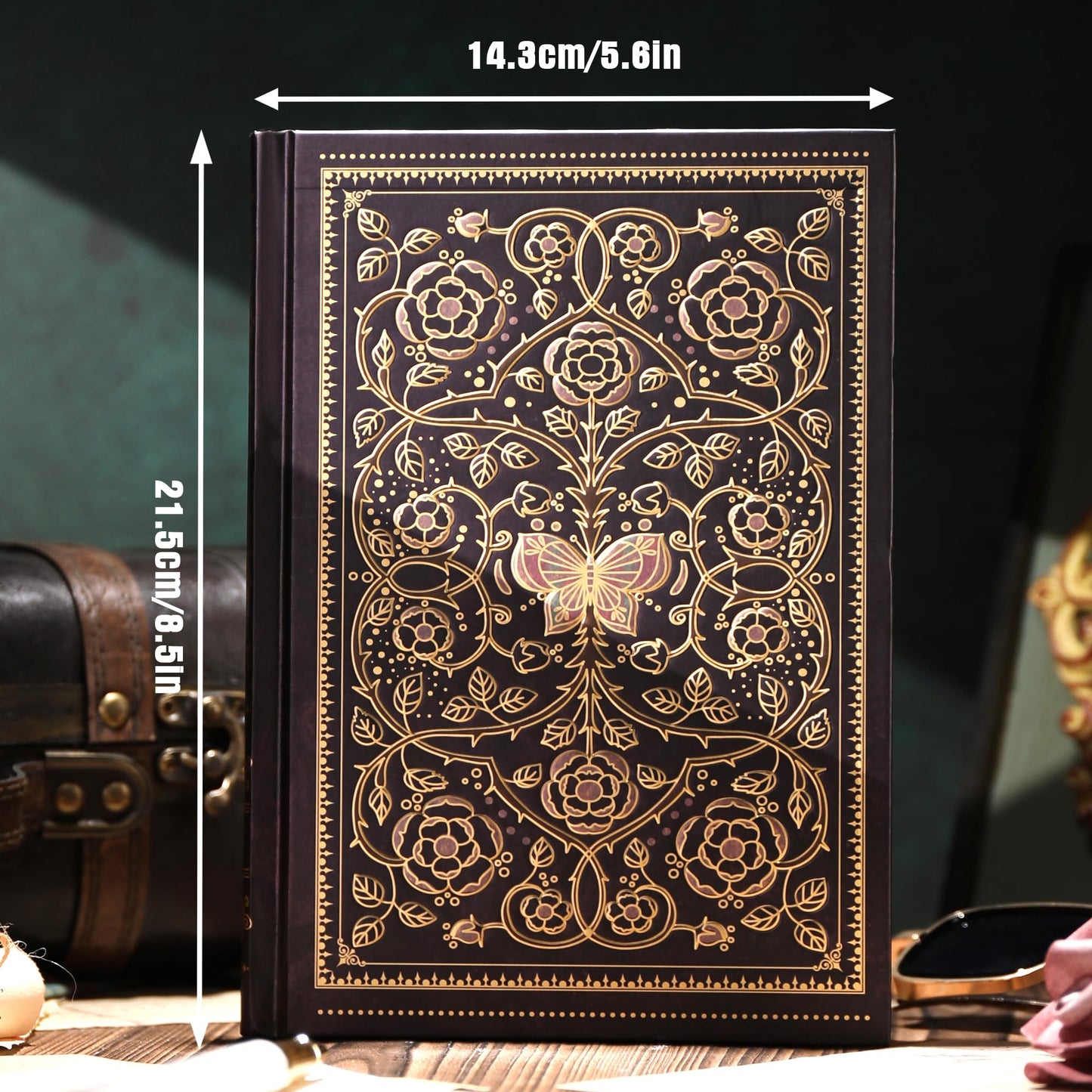 MGGAO Line Notebooks for Women Men, A5 Aesthetic Hardcover Ruled Diary, 100 GSM Journals for Writing for Work, Note Taking, Office School