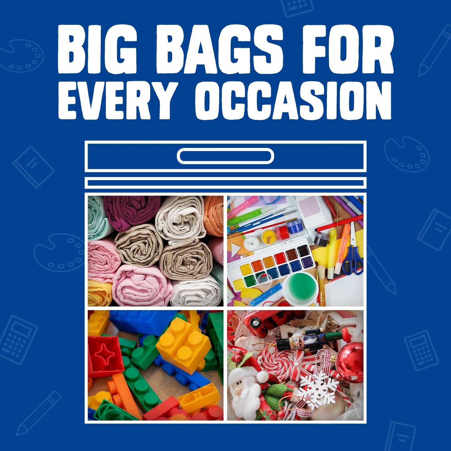 Ziploc Big Bags 10 Gallon XXL, Reusable Large-Capacity Plastic Storage Bags, 8 count