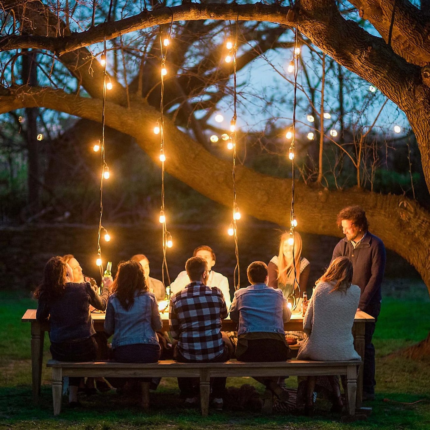 GvvooHome 48 Pack S14 LED Replacement Bulbs for Outdoor String Lights, Shatterproof 1W E26 LED Bulbs, Waterproof Outdoor Light Bulbs for Patio Light, Soft White 2200K