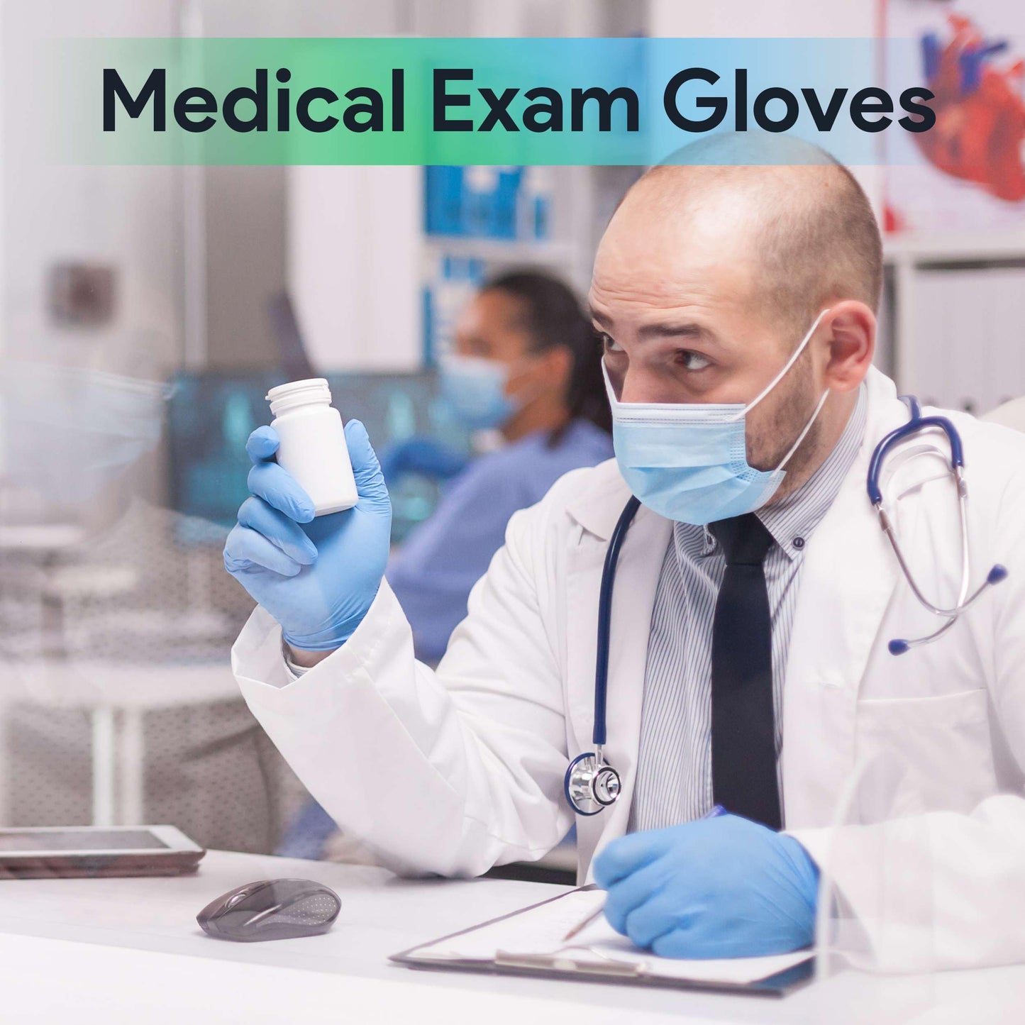 FifthPulse Medical Exam Blue Nitrile Gloves X Small 1000 Count - 3 Mil Powder and Latex Free Disposable Gloves - Case of 10 Boxes of 100