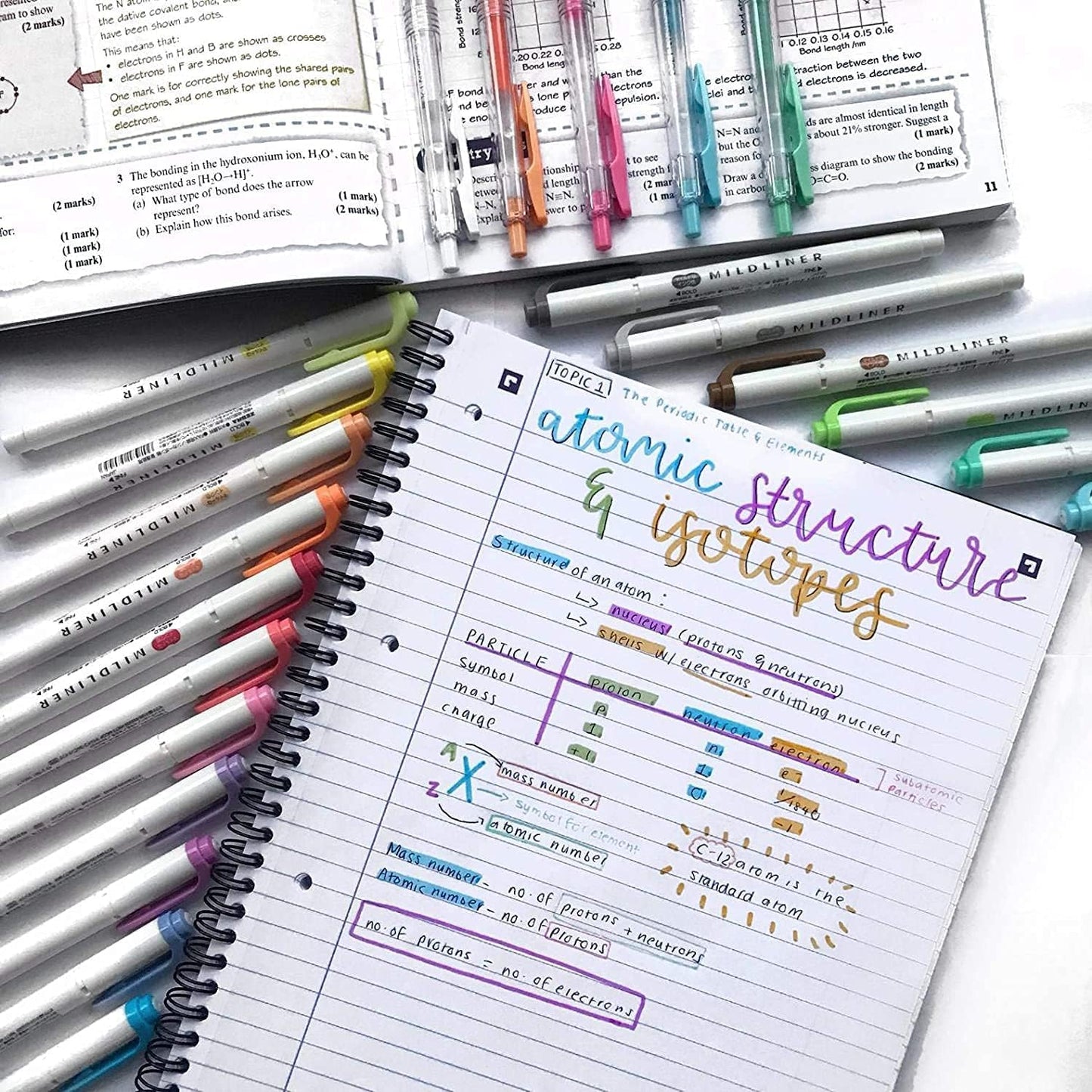 Zebra Pen Mildliner Double-Ended Highlighter Set, Broad and Fine Point Tips, Ideal for Bible Highlighting, No Bleed, 18 Pastel and Neutral ink Colors, Pack of 18