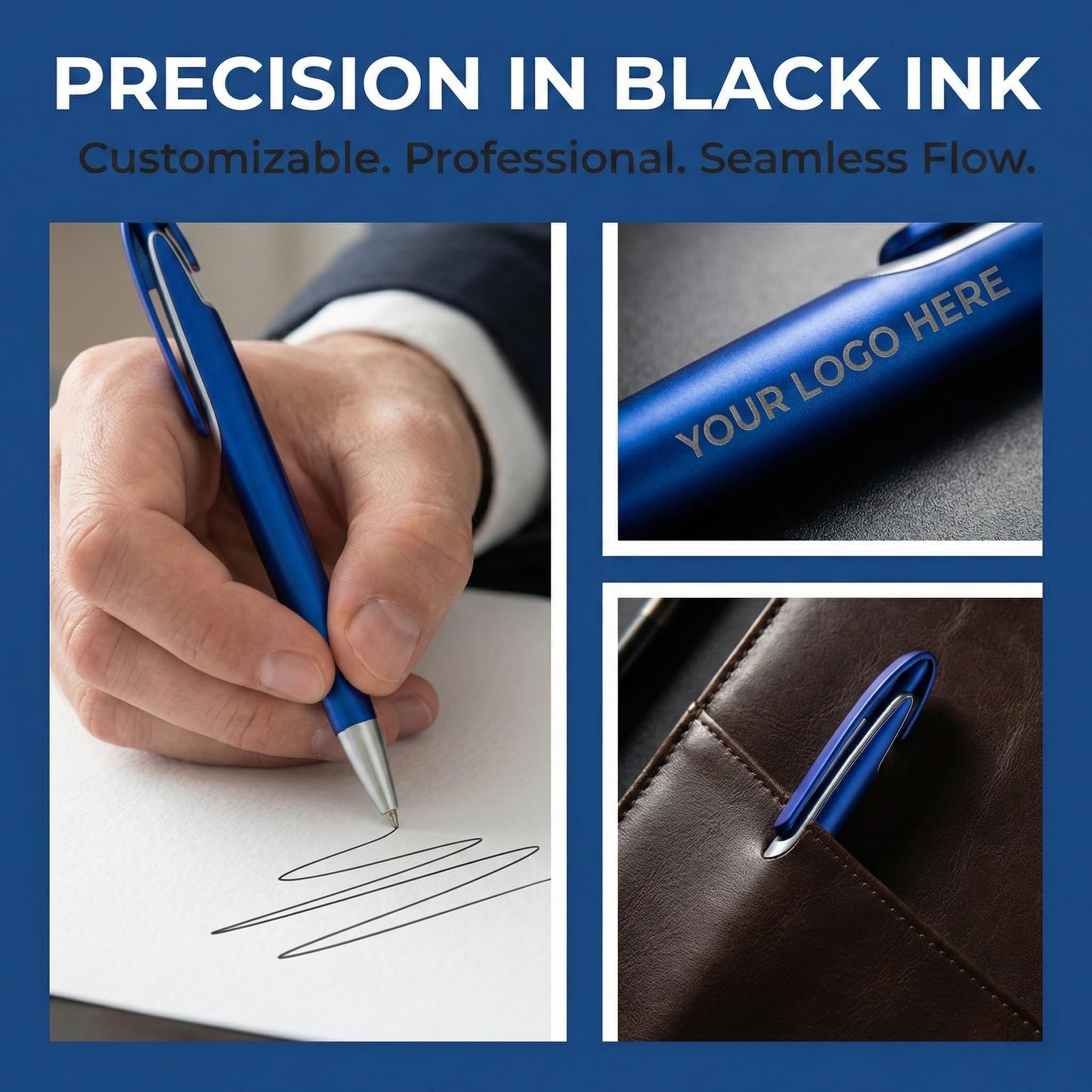 ZIMYA Customize pen, Personalized Ballpoint Pen, Custom Printed Text/Logo Name, Timeless Advertising, Black Ink (Multicolor, 1 count(pack of 1000))