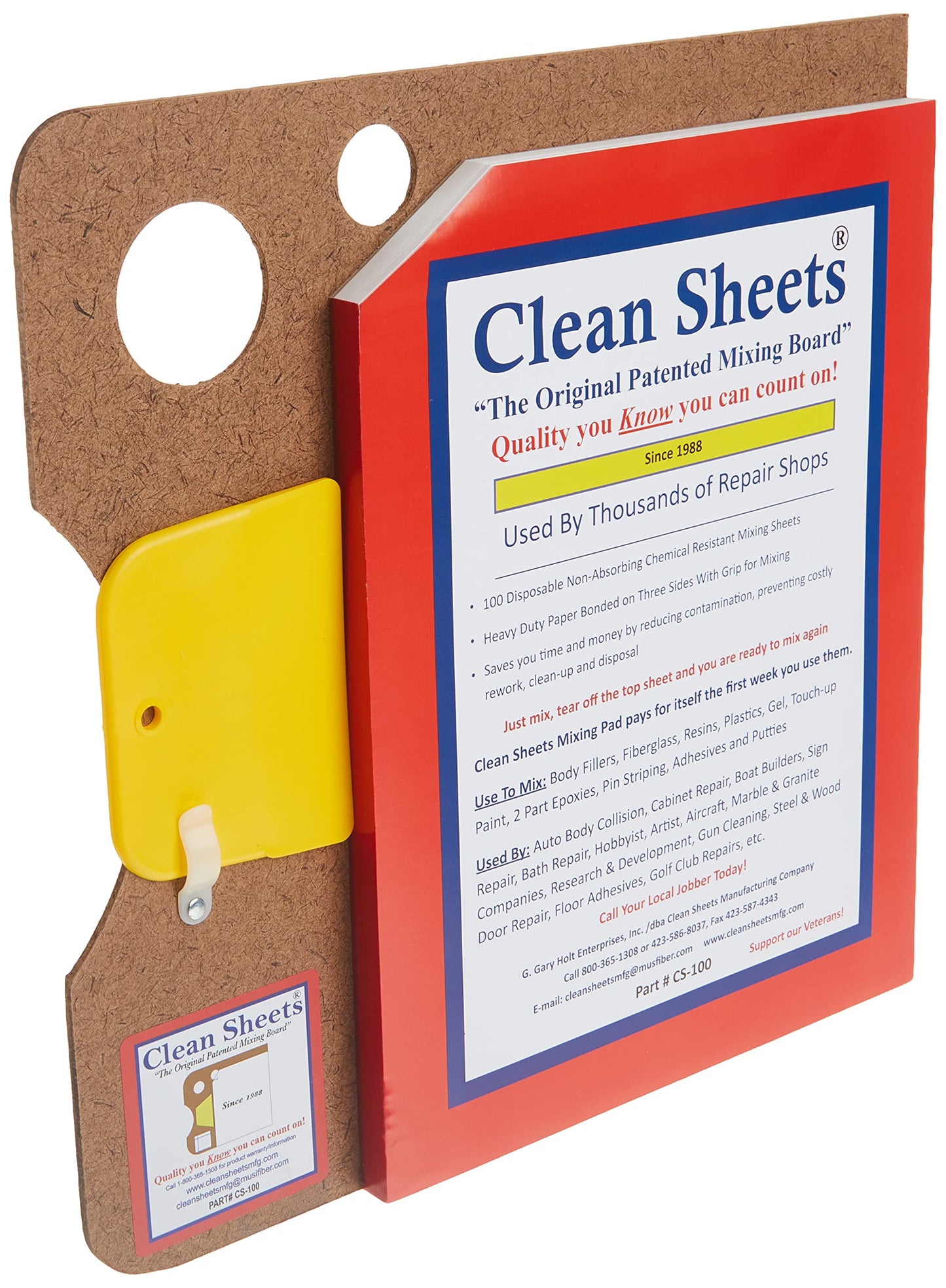 Clean Sheets - CLN-CS100 Superior Mixing Pad (12x12) - 100 Disposable Sheets FOR Toughest Job, Clear
