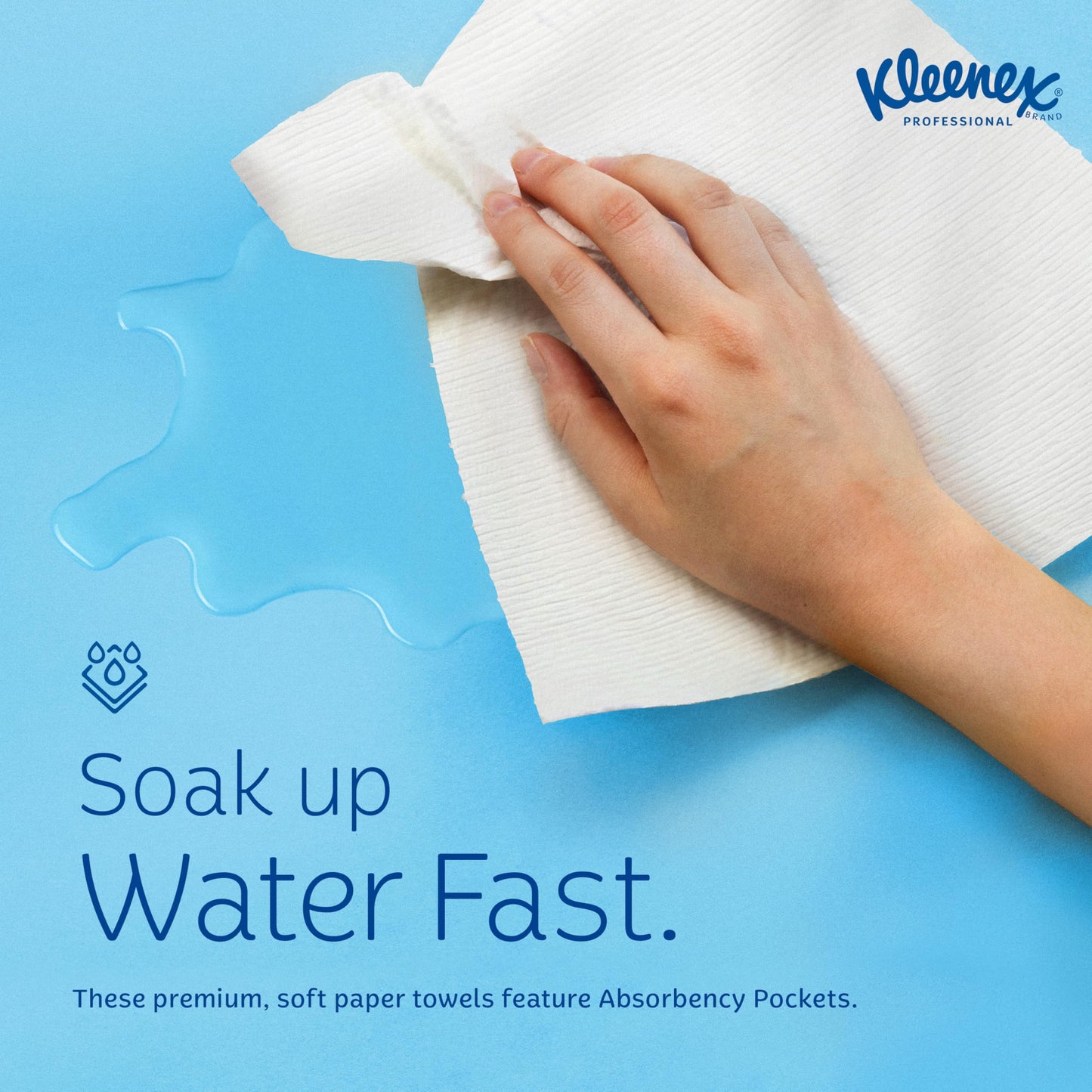 Kleenex Professional Universal C-Fold Folded Paper Towels, Bulk (01500), Absorbent, White (150 Sheets/Pack, 16 Packs/Case, 2,400 Sheet Total)