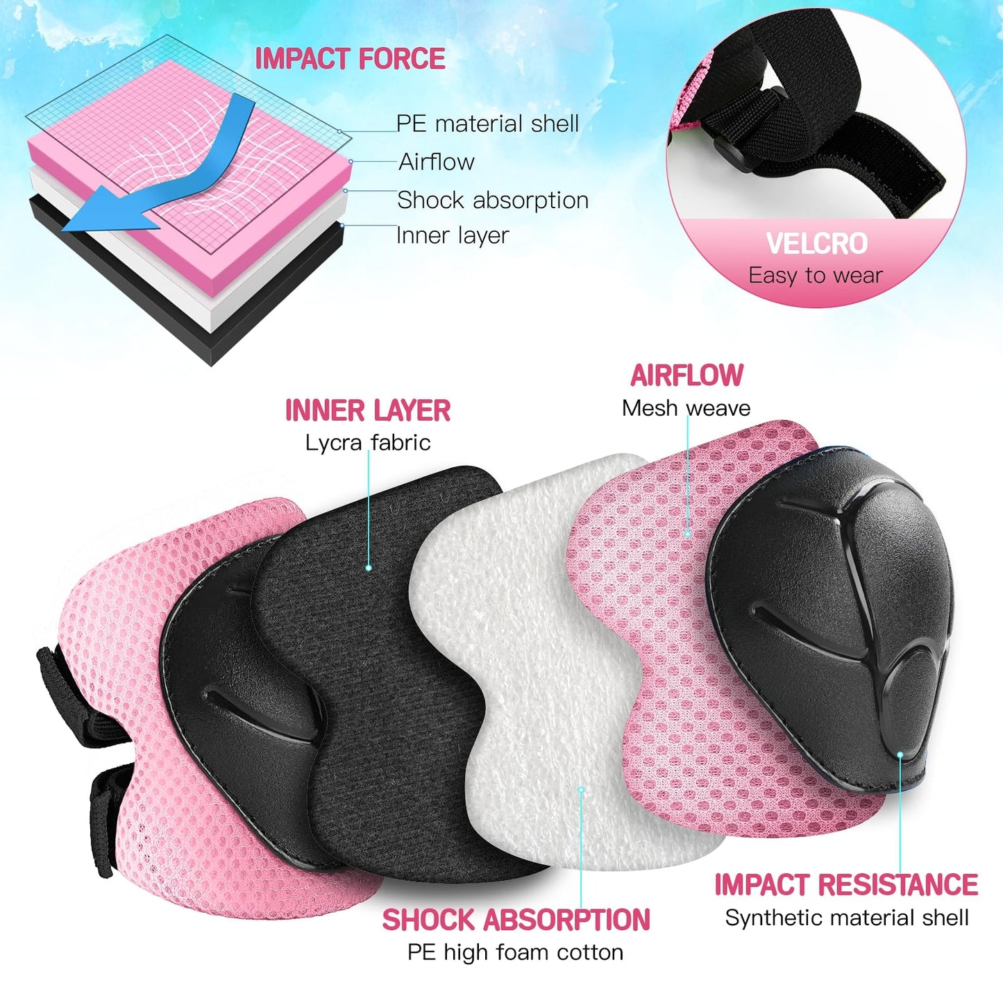 Safuty1st Toddler/Kids Bike Helmet Set for Boys Girls 3D Adjustable Kids Helmet Multi-Sports Skateboard Scooter Cycling Roller Balance Bike