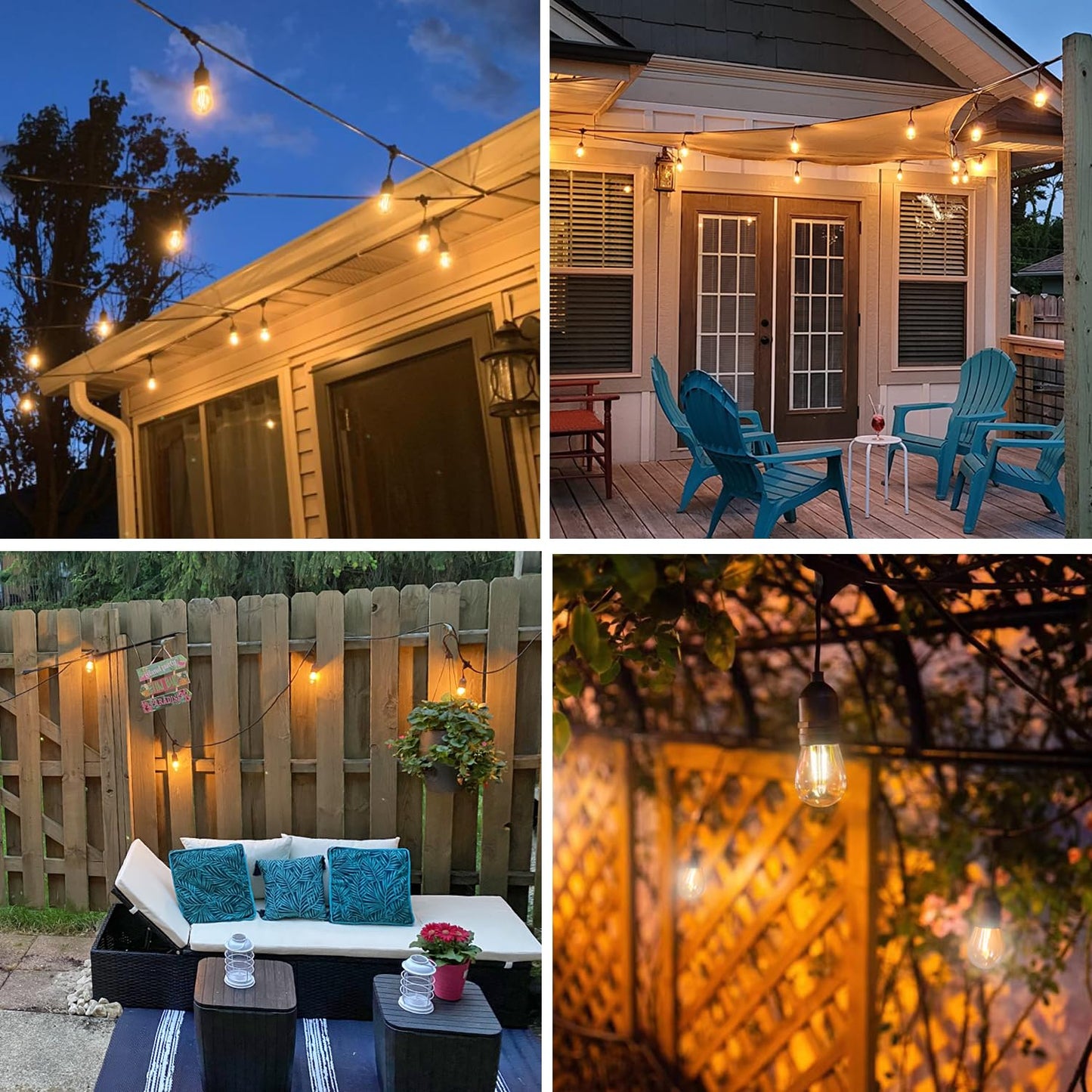S14 Replacement LED Light Bulbs, Shatterproof & Waterproof 2W S14 LED Bulbs, Outdoor String Lights , E26 Base Patio Edison LED Light Bulbs, Warm White 2200K Plastic 150LM Non-Dimmable 25 Pack