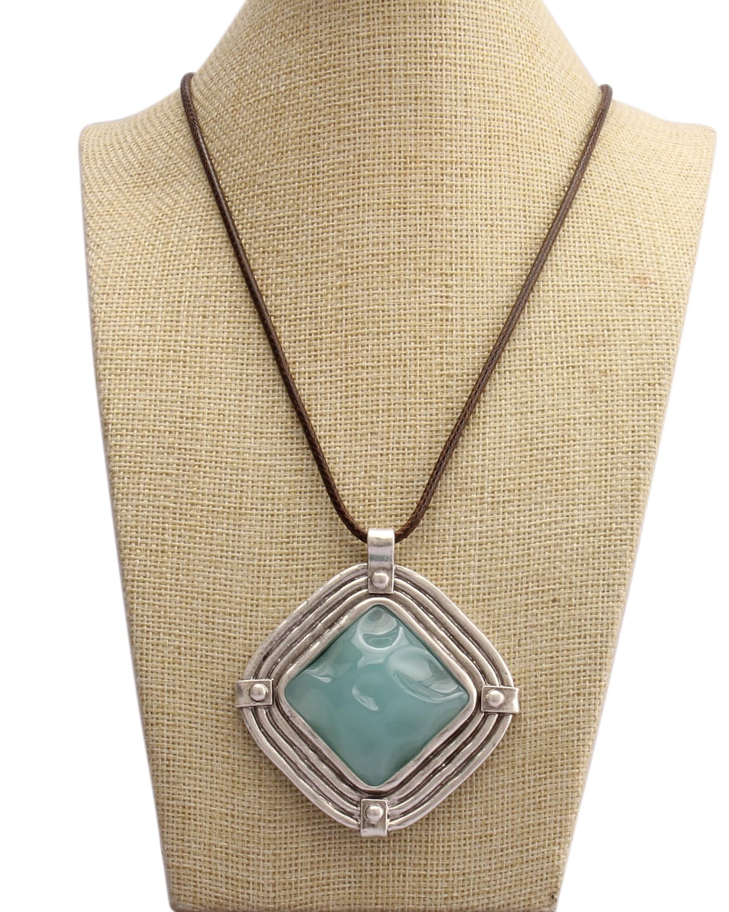 joymiao Boho Pendant Necklace Chunky Bohemian Necklace Boho Turquoise Necklace for Women Vintage Necklace for Cowgirls