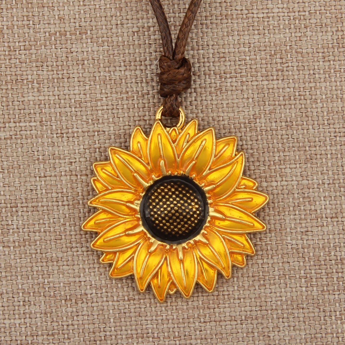 joymiao Long Chunky Necklaces for Women Vintage Necklace Sunflower Pendant Boho Style Choker Hippie Statement Necklace
