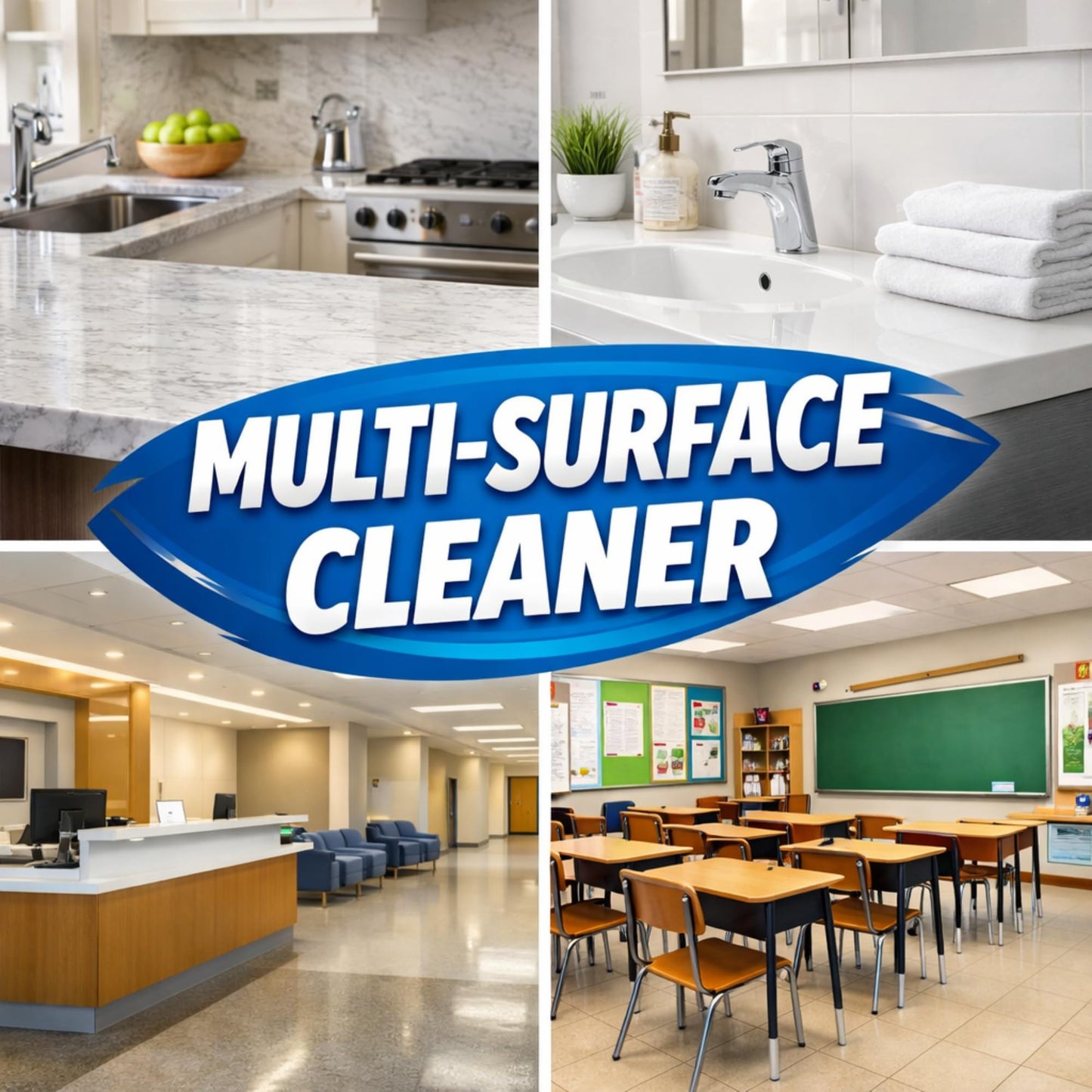 VIREX Diversey CBD540557 All Purpose Disinfectant Cleaner, Multi Surface Cleaning for Home and Commercial Use, Ready to Use Formula in Refill Size, Lemon Scent, 1 Gallon