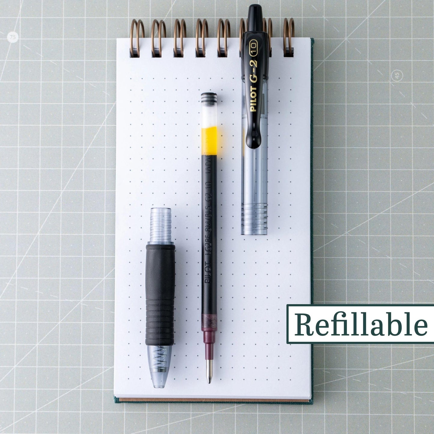 PILOT G2 Premium Refillable & Retractable Rolling Ball Gel Pens, Bold Point, Black Ink, 12-Pack (31256)