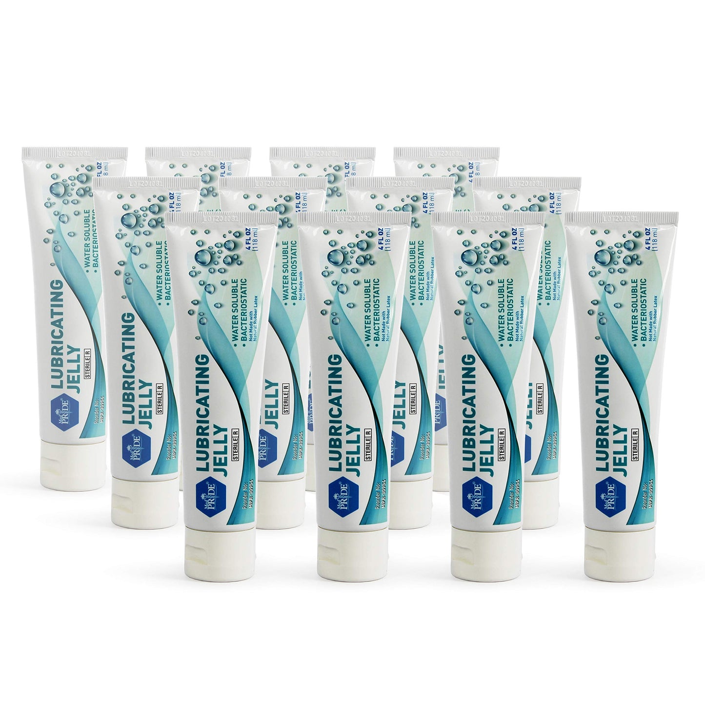 MED PRIDE Sterile Surgical Lubricant Jelly Tube, 4 Fl Oz, Water-Soluble, Bacteriostatic, Latex Free, Medical Lubricating Jelly, Box of 12