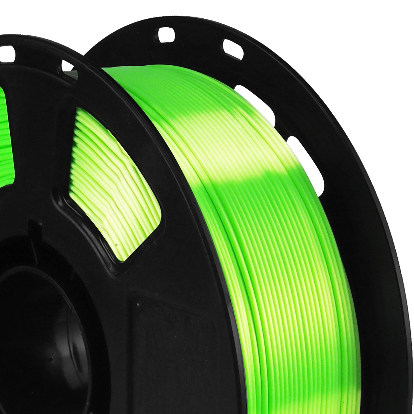 Shiny Silk Bright Lime Green PLA 3D Printing Material, 1kg 2.2lbs 1.75mm 3D Plastic Material, Widely Support for FDM 3D Printer, Easy to Print with Extra Sample by BBLIFE