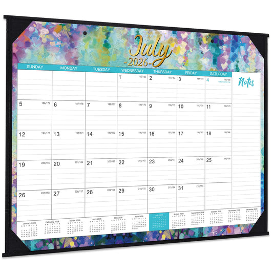 2026-2027 Desk Calendar - Large Desk Calendar 2026-2027, Jul 2026 - Dec 2027, 22" x 17", 26-27 Calendar Large 18 Months with Corner Protectors + Large Ruled Blocks, Desk Pad, To-Do List & Notes