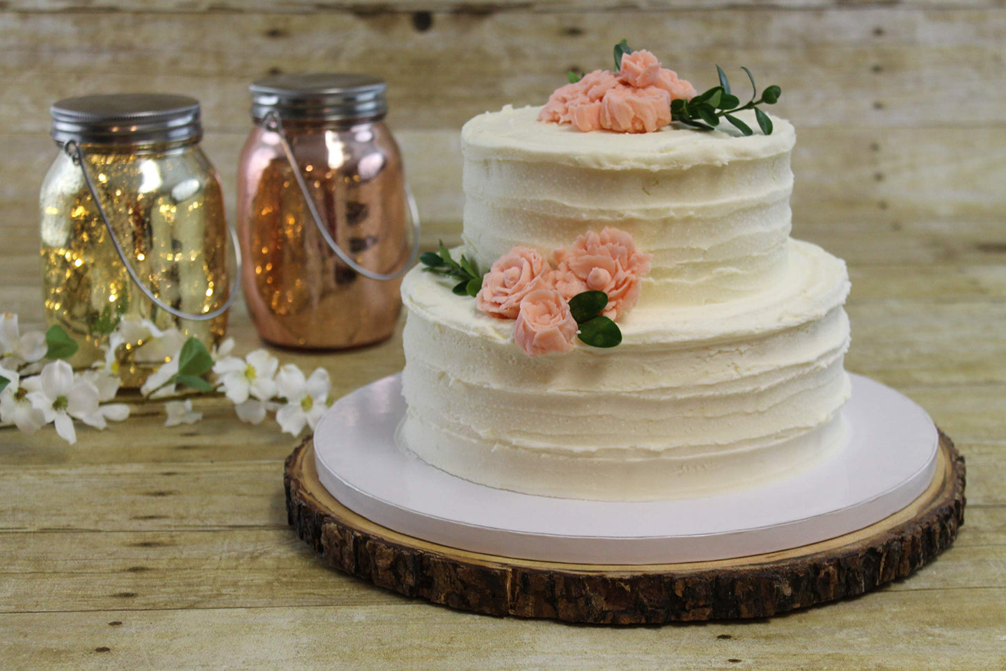 8 Inch Cake Board Drums Round, 6-Pack, White, Sturdy 1/2" Thick for Heavy Or Multi-Tiered Cakes