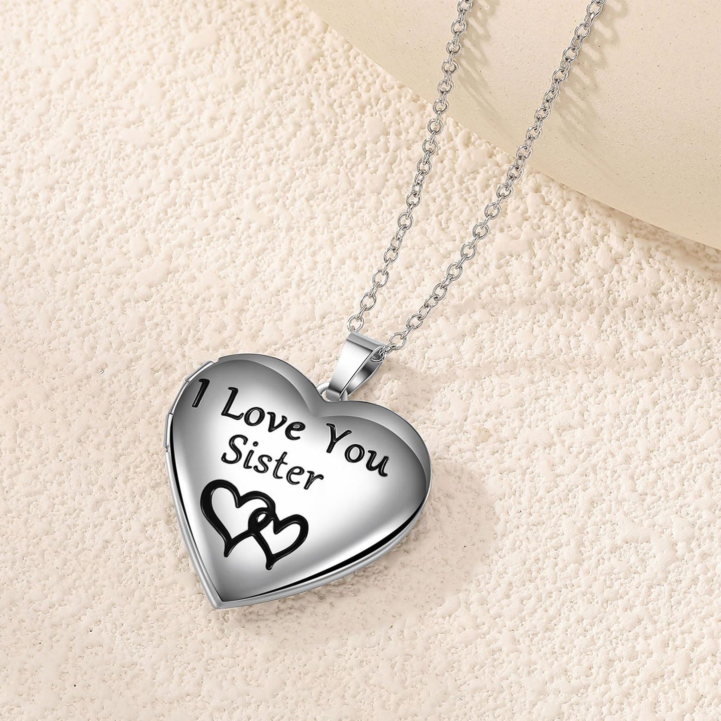 PHOCKSIN Custom Locket Necklaces For Daughters Personalized Photo Necklace Heart Locket Necklace Customize Necklace Mothers Day Gifts for Daughter