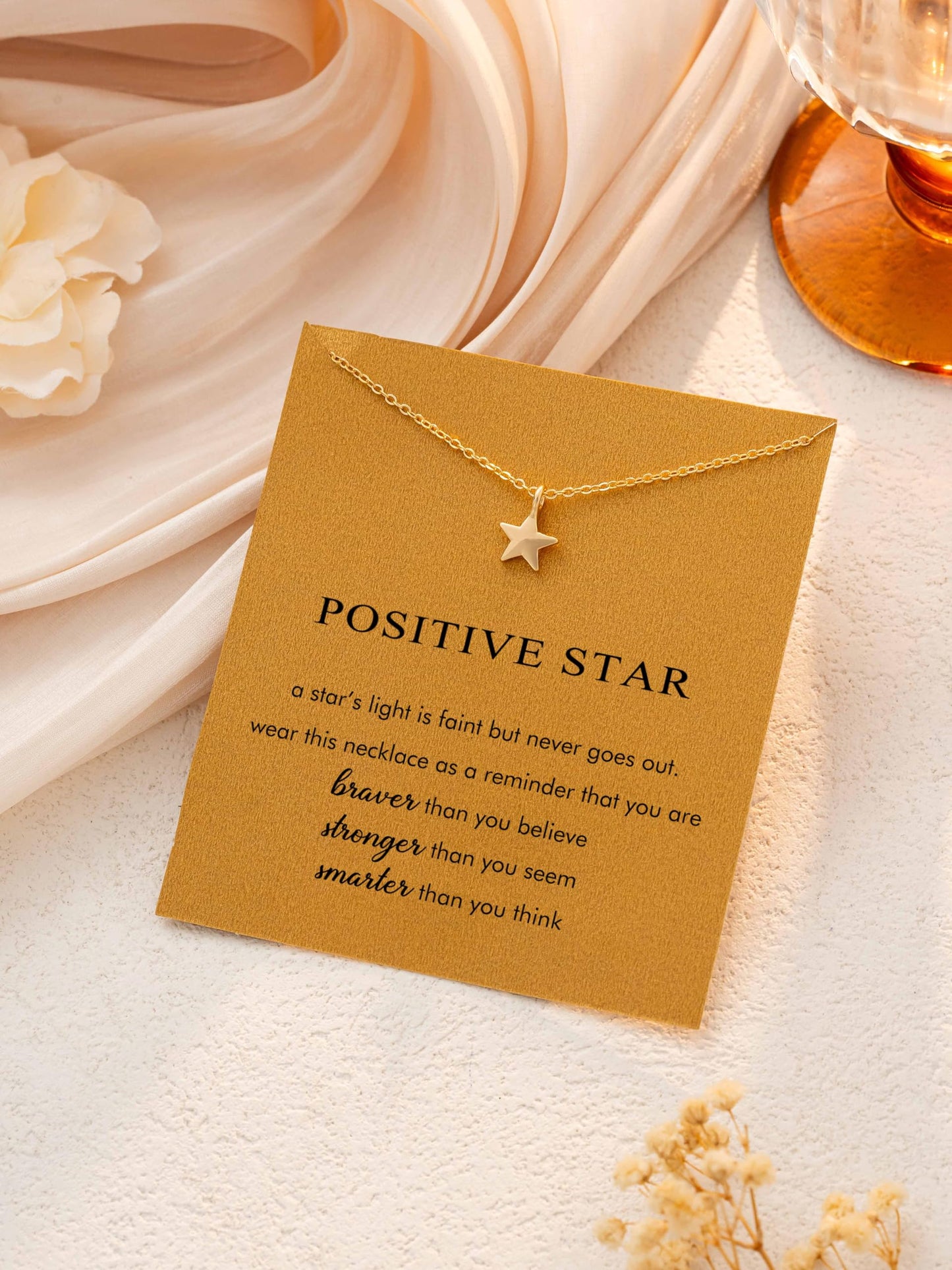 Baydurcan Gold Star Necklace Inspirational Gifts for Women Star Jewelry (Stars)