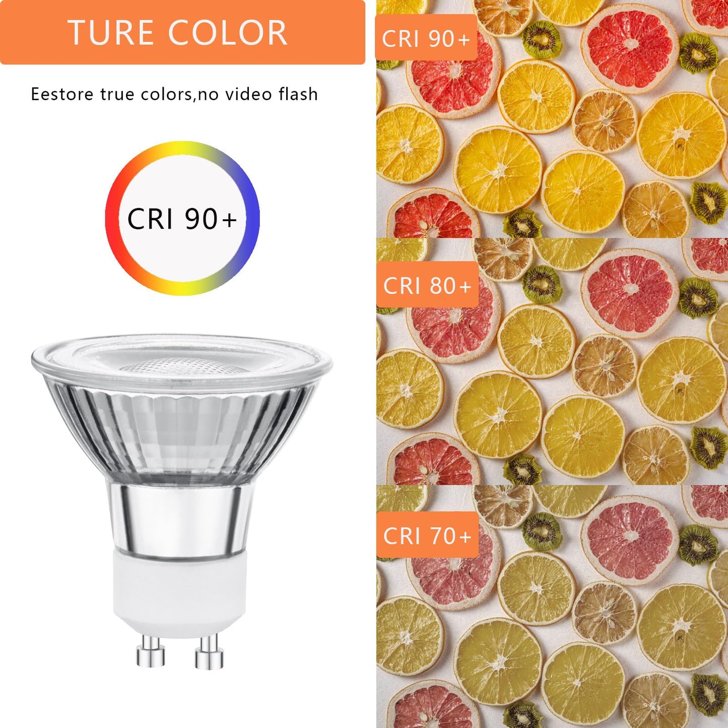 LED GU10 Range Hood Light Bulbs, LED Stove Appliance Light Bulb, Kitchen Light Replacement Halogen Light Bulb, 50W Equivalent, Warm White 3000K, 6W 550 Lm, Dimmable,Waterproof IP65 Pack of 2