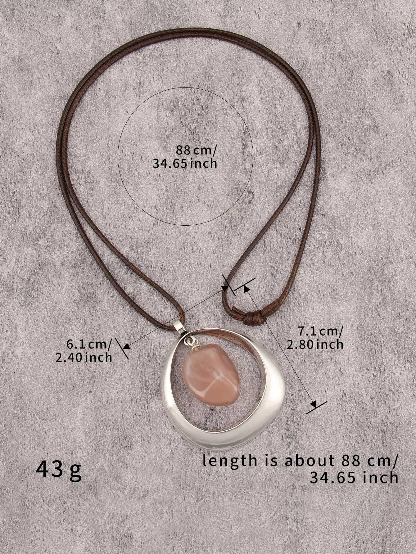 joymiao Vintage Boho Necklace for Women Long Chunky Bohemian Necklace with Silver Pendant Pink Stone Hippie Choker Jewelry